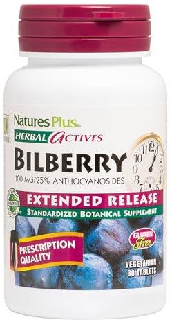 NATURES PLUS ARANDANO Azul (Bilberry) 30 Comp