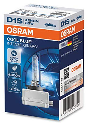 Faro allo xeno OSRAM XENARC COOL BLUE INTENSE D1S HID lampada a scarica, 66140CBI, scatola di cartone (1 pezzo)
