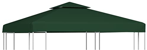 vidaXL Paviljongtak 310 g/m² 3 x 3 m grön