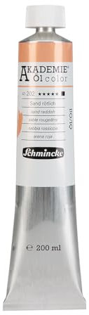 Schmincke – AKADEMIE® Öl color, feine Künstler-Ölfarben, Sand rötlich, 41 202 015, 200 ml Tube, höchst lichtecht, Ölmalerei