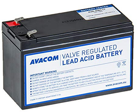 AVACOM Replacement for RBC17 – Battery for UPS. Replacement battery for APC: RBC17.