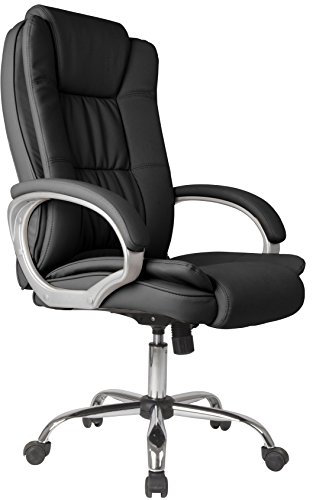 Venta Stock Confort 2 - Sillón de Oficina elevable y reclinable, Piel sintética, Color Negro