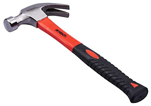 Amtech A0250 16oz (450g) Claw Hammer with fibreglass Shaft