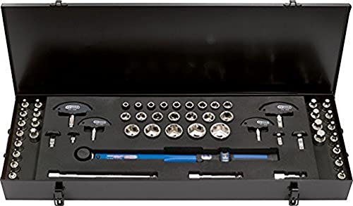 KS Tools 516.1445 1/2 Ergotorqueprecision Ratschen-Drehmomentschlüssel-Satz Drehknopf, 40-200Nm, 49-tlg