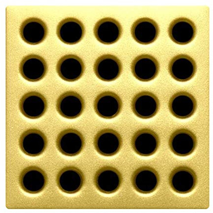 Ebbe E4402 Square Shower Drain Grate, Satin, Gold