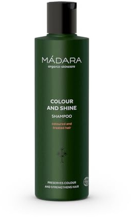 MÁDARA Shampoo for Coloured Hair - Natural shampoo for Colour protection, Sulphate-Free, Purifies and Enhances Shine, Sulfate Free, Vegan, COSMOS Natural certified