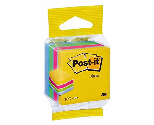 Post-it Notes Mini Würfel, 400 Blatt, 51 mm x 51 mm - Selbstklebende Notizzettel für Notizen, To-Do-Listen und Erinnerungen