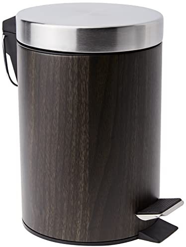 Zeller 18566 Treteimer, 3 Liter, Walnussdekor, Metall ø17 x 26 cm