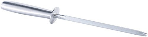 TokioKitchenWare Casa e cucina - Estrattore di coltelli: Acciaino marchiato per coltelli in acciaio con asta affilatrice da 20 cm (Rettifica di acciaio, Bastoncini per affilare, Macine)