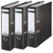 Leitz Qualitäts-Ordner 180° Plastik, 3er Pack, das Original, A4 Aktenordner 8 cm breit, 90% Recycling-Karton, 30% Pre-Consumer Recycling-Kunststoff, 180° Mechanik, 600 Blatt, Schwarz, 310335095