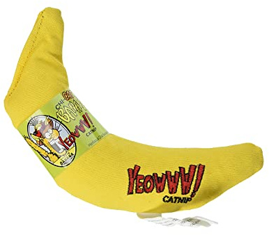 Yeowww! 100% Organic Catnip Toy, Yellow Banana 3 Pack