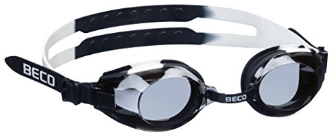 Beco Unisex – Erwachsene Arica Profischwimmbrille, schwarz/weiß, One Size