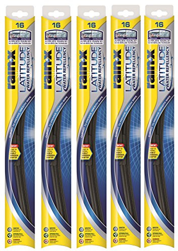 Rain-X 5079274-2-5PK Latitude 2-IN- 1 Water Repellency Wiper Blade, 16 (Pack of 5)