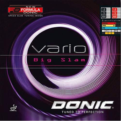 DONIC Belag Vario Big Slam Farbe 1,8 mm, rot, Größe 1,8 mm, rot