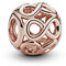PANDORA Charm in Form von Unendlichkeits-Symbolen mit 14 Karat rosévergoldete Metalllegierung Moments Collection