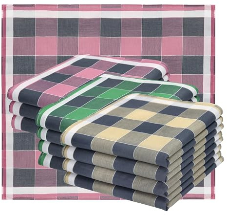 Betz 12 Stück Damen Stoff Taschentücher Paloma 3 Größe 30x30 cm 100% Baumwolle Farbe Dessin 8