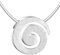 Vinani Damen Anhänger mit Kette - Spirale gebürstet mit Schlangenkette - 925 Sterling Silber - Halskette aus Italien ASR50