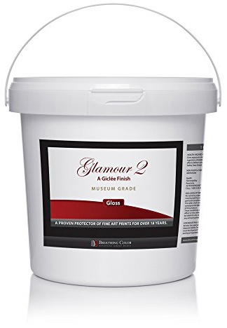 Glamour 2 is an Archival Print Varnish with a Water-Based Gloss Finish, Doesn't Yellow, is Quick-Drying, Provides UV Protection, Perfect for Preserving Photographic Prints from Inkjet Printers - 1 Gal
