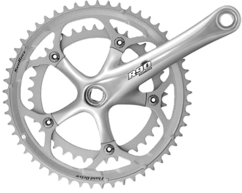 SunRace Guarnitura 2x9VCorsa Compact Corona 34/50D Alluminio Nero