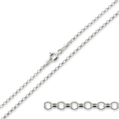 Christopher James of London | Silver 2mm Wide Belcher Chain 22 (56cm) | Solid 925 Sterling Silver | For Light to Medium Pendants | Classic Everyday Chain | Gift Bag Included