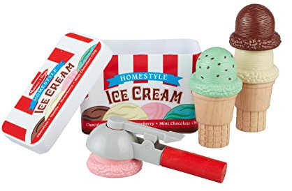 Melissa & Doug Scoop & Stack Ice Cream Age 3+ Cone Playset | Pretend Play Food | 3+ | Gift for Boy or Girl