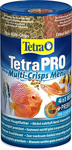 Tetra Pro Multi-Crisps Menu - 4in1 Premium Fischfutter-Mischung mit verschiedenen Crisps-Sorten für Energie, Farbe, Wachstum, 250 ml Dose