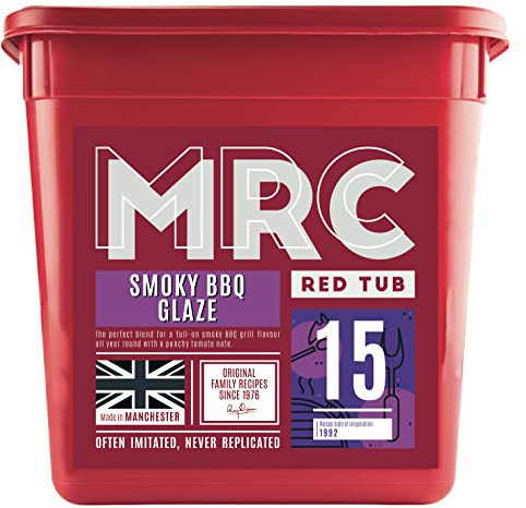 MRC Smoky BBQ Glaze 2.5kg – BBQ Marinade, Meat Rubs & Seasoning – Smoky Barbecue Flavour for All Year Round – Suitable for Steak, Burger, Chicken, Pork, Vegetables & More