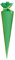 goldbuch 97822 Schultüte 70 cm, Zuckertüte mit Filzverschluss, Geschenktüte aus Lackkarton, Geschenkverpackung zur Einschulung und Schulanfang, Grün