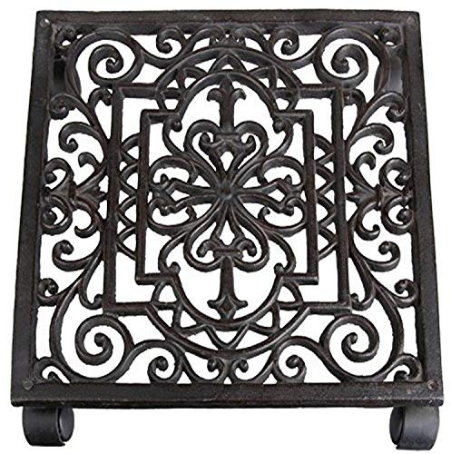 Esschert TG22 Design antique plant trolley square, brown, 29.6x29.6x5.8 cm