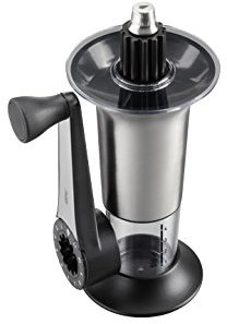 GEFU Kaffeemühle LORENZO | Manuelle Kaffeemühle mit Keramikmahlwerk, 11 Mahlstufen & Aromadeckel | Für Espresso, Filterkaffee & French Press | Edelstahl