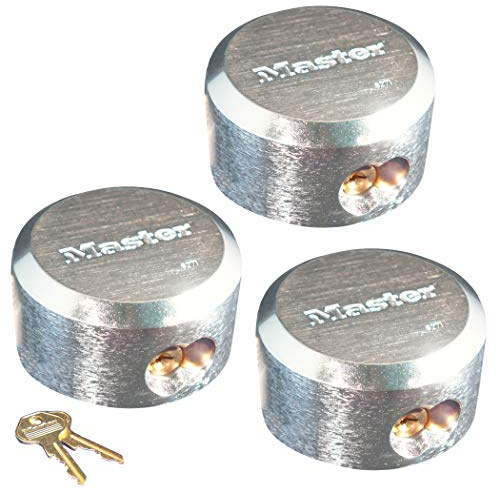Master Lock Hidden Shackle (3) Keyed Alike Padlocks w/6 Keys, 6271NKA-3 w/BumpStop Technology