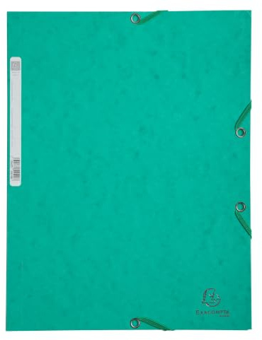 Exacompta 25 carpetas 3 solapas cartulina brillante 400 g/m² verde