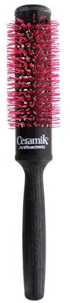 TEK Professional Ceramic Round Brush 30 mm – Wooden Handle & Oxygen-Treated Barrel – Ideal for Blow Drying & Styling Medium to Long Hair