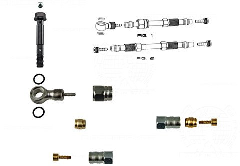DiscoBrakes Avid Hydraulikschlauch-Armaturen, Juicy 3 5 7 Code Elixir, Banjo-Nadel Olive Einsatz