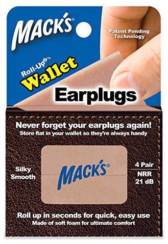 Macks Roll-ups Wallet Earplugs, 4-Count (Pack of 3)