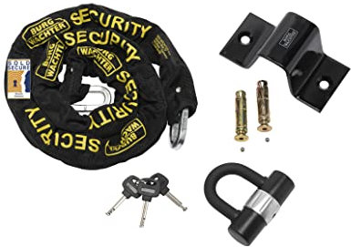 Burg Wachter 1M Sold Secure Lock and Ground Anchor Kit Bike Lock, Black