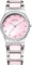 BERING Damen Quarz Uhr | Armbanduhr 35 mm silbernes Edelstahlgehäuse und pinkes Zifferblatt | Edelstahlband mit Keramikelementen | 5 ATM | 32435-999