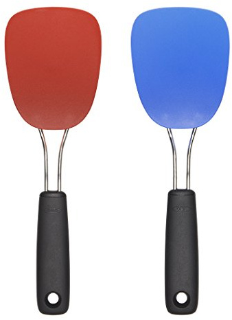 OXO 2-Piece Good Grips Nylon Flexible Turner Set, Red/Blue