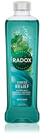 Radox Mineral Therapy Stress Relief Bath Soak uniquely blended with minerals, herbs, rosemary & eucalyptus for a soothing bubble bath 500 ml