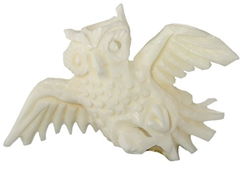 NKlaus Bijoux de cheveux Perle de barbe SOVIN Hibou UHU Perle à boucler en os 6428