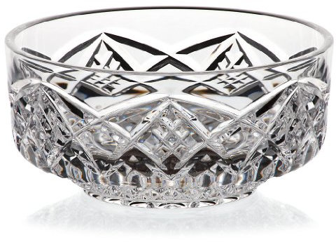 Schale Konfektschale Desertschale Bow Transparent Handgeschliffen D 11 cm Kristallglas