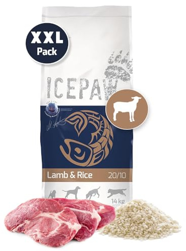 ICEPAW I High Premium I Trockenfutter Lamm und Reis 14 kg I Für futtersensible Hunde…