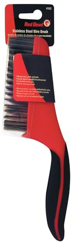 Red Devil 4162 Soft Grip Stainless Steel Wire Brush, 10, Steel