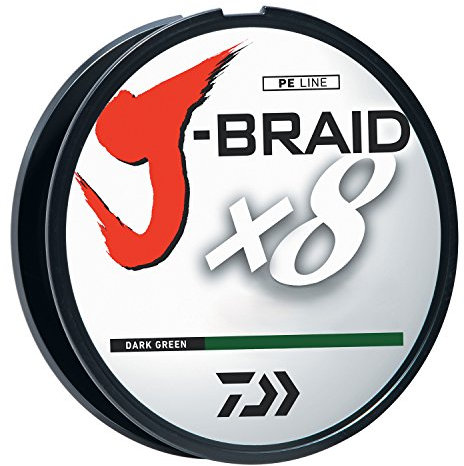 Daiwa Unisex-Erwachsene J-BRAIDX8 geflochtene Schnur, dunkelgrün, 10 lb