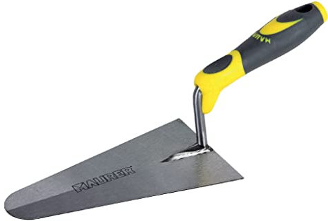 Maurer 87813 Cazzuola Tonda, Manico Bicomponente, cm 18, Grigio/Giallo