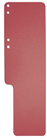 Exacompta 13703B 100er Pack Premium Aktenschwänze Exaflex aus Recycling Karton mit Seitenfalz genutet und gelocht, ideal für Exaflex Kanzlei Hängehefter für Büro Kanzlei und Anwälte, rot