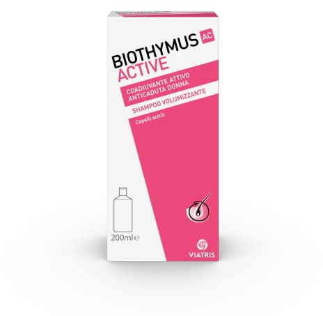Biothymus Active Donna, Shampoo Anticaduta Volumizzante, per Capelli Sottili e Fragili, Confezione da 200 ml