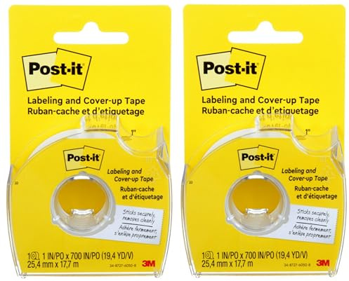 Post-it : Removable Cover-Up Tape, Non-Refillable, 1 x 700 roll -:- Sold as 2 Packs of - 1 - / - Total of 2 Each