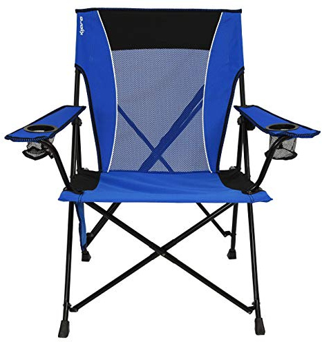 Kijaro Dual Lock Folding Camp Chairs - Versatile for Sports, Outdoors & Lawns - Locks Positions - Maldives Blue