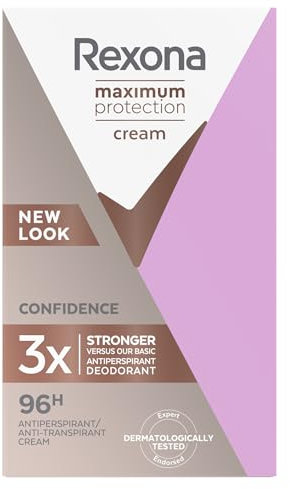 REXONA Maximum Protection Anti-Transpirant Cremestick Confidence Deo mit 48-Stunden-Schutz für langanhaltende Frische 45 ml 1 Stück